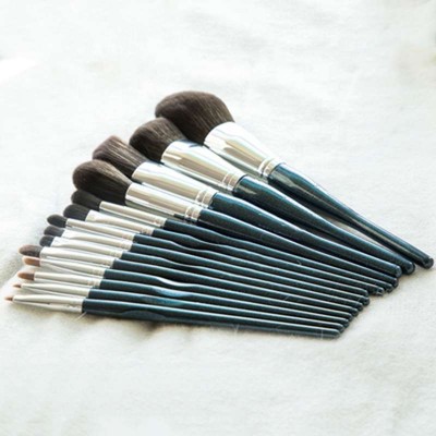 XLHT-076 14pcs professional wooden handle makeup beauty tools corn fiber brush makeup set custom logo