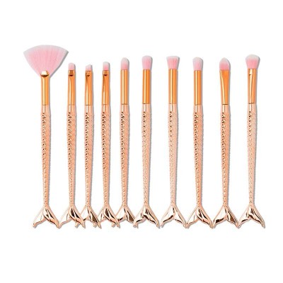 10 piece cheap hair roses free shipping gift cosmetics makeup make up brush set with bag