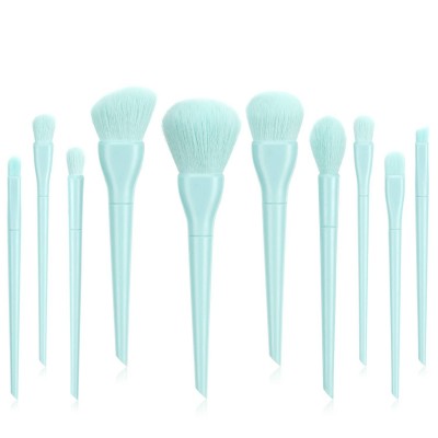 10pcs 2021 New colorful candy vegan fluffy cute blue makeup Brush set